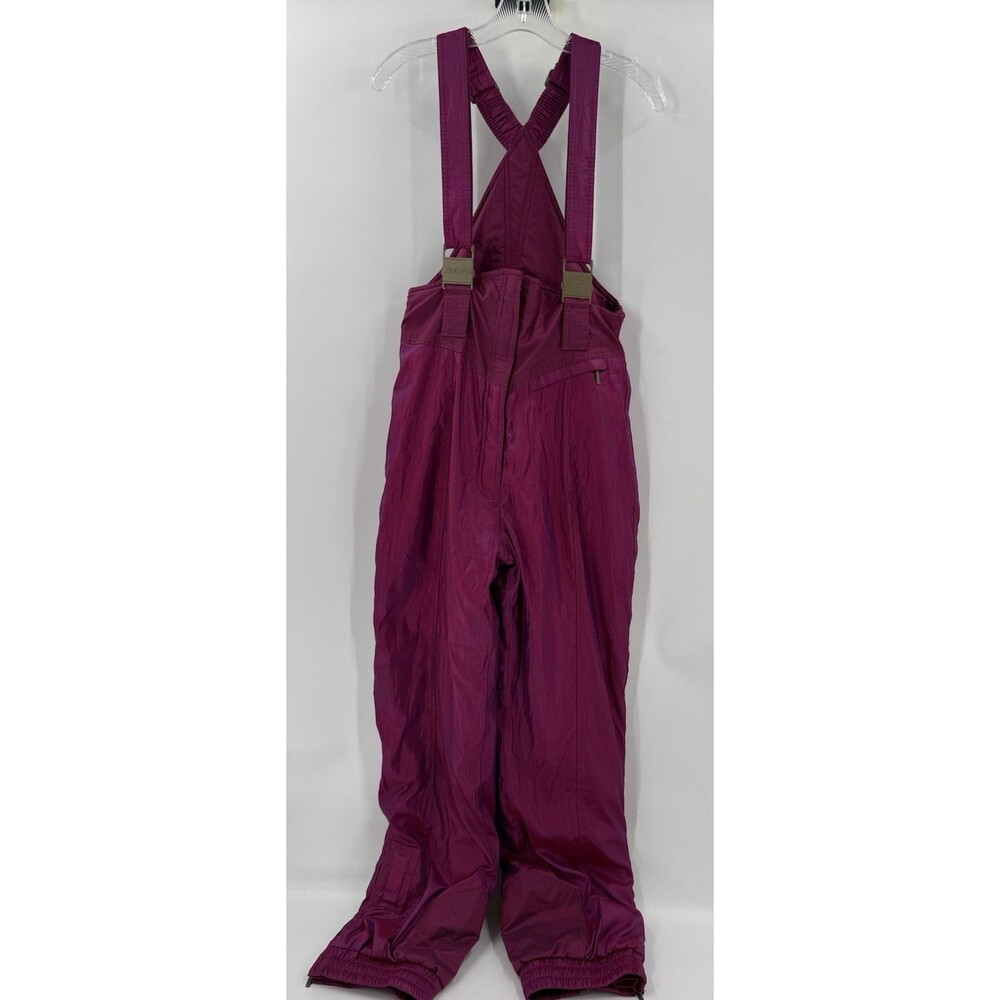 VTG Nevica Ski Bib Snow Suit Fuschia Suspenders Women's 32 Buckles w/ RECCO dev